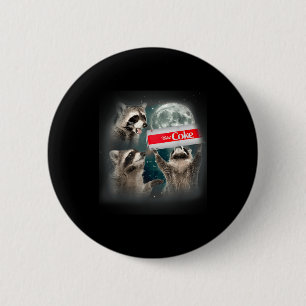 Waschbär-Meme 3 Waschbären heulen am Mond Lustig S Button