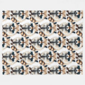 Waschbär mit dunkler Augenmaske Fleecedecke (Vorderseite (Horizontal))
