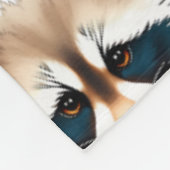 Waschbär mit dunkler Augenmaske Fleecedecke (Ecke)