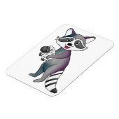 Waschbär mit Schaf Magnet (Linke Seite)