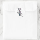 Waschbär mit Schaf Runder Aufkleber (Tasche)