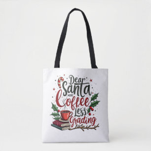 Waschbär mit Weihnachtsmannmütze und Weihnachten Tasche