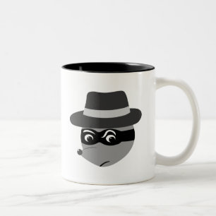 Waschbär-Mobster Zweifarbige Tasse