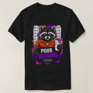 Waschbär-Mugshot im Streetwear-Design für schlecht T-Shirt