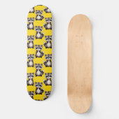 Waschbär-Muster-Design Gelb  Skateboard (Vorderseite)