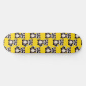 Waschbär-Muster-Design Gelb  Skateboard (Horizontal)