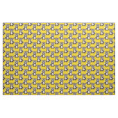 Waschbär-Muster-Design Gelb Stoff (Yard (91,4 cm))