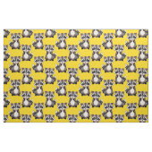 Waschbär-Muster-Design Gelb Stoff (Fat Quarter (45,7 x 55,9 cm))