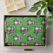 Waschbär-Muster-Design Grün Seidenpapier (Geschenk)