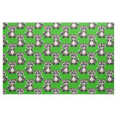 Waschbär-Muster-Design Grün Stoff (Fat Quarter (45,7 x 55,9 cm))