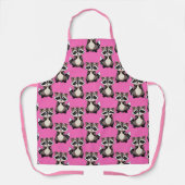 Waschbär-Muster-Design Rosa Schürze (Vorderseite)