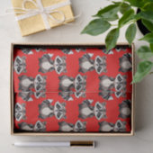 Waschbär-Muster-Design Rot Seidenpapier (Geschenk)