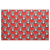 Waschbär-Muster-Design Rot Stoff (Fat Quarter (45,7 x 55,9 cm))