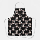 Waschbär-Muster-Design Schwarz Schürze (Vorderseite)