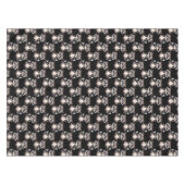 Waschbär-Muster-Design Schwarz Tischdecke (Vorderseite (Horizontal))