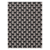 Waschbär-Muster-Design Schwarz Tischdecke (Vorderseite)