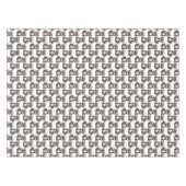 Waschbär-Muster-Design Weiß Tischdecke (Vorderseite (Horizontal))