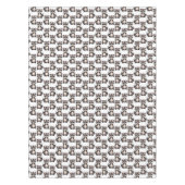Waschbär-Muster-Design Weiß Tischdecke (Vorderseite)