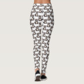 Waschbär-Musterdesign Weiß Leggings (Rückseite)