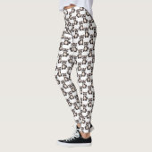 Waschbär-Musterdesign Weiß Leggings (Links)