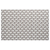 Waschbär-Musterdesign Weiß Stoff (Yard (91,4 cm))