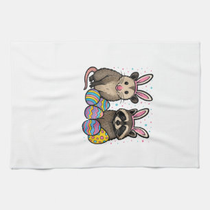 Waschbär Opossum Ostern T-Shirt_1 Geschirrtuch