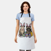Waschbär Opossum Ostern T-Shirt_1 Schürze (Getragen)