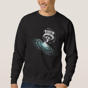 Waschbär Panda räumt Müllplätze auf Grüne Erde Sweatshirt