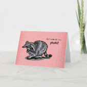 Waschbär-Picknick-Geburtstag Karte (Vorderseite)