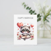 Waschbär-Pilot Geburtstag (Stehend Vorderseite)
