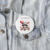 Waschbär-Pilot Geburtstag Button (Beispiel)