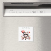 Waschbär-Pilot Geburtstag Magnet (In Situ (Geschirrspüler))