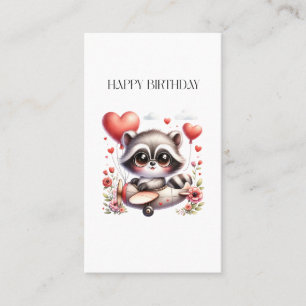 Waschbär-Pilot-Geburtstag Visitenkarte