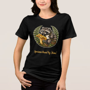 Waschbär-Pilz-Wald-Feldstudie Tri-Blend Shirt