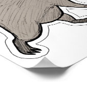 Waschbär-Porträt Poster (Ecke)