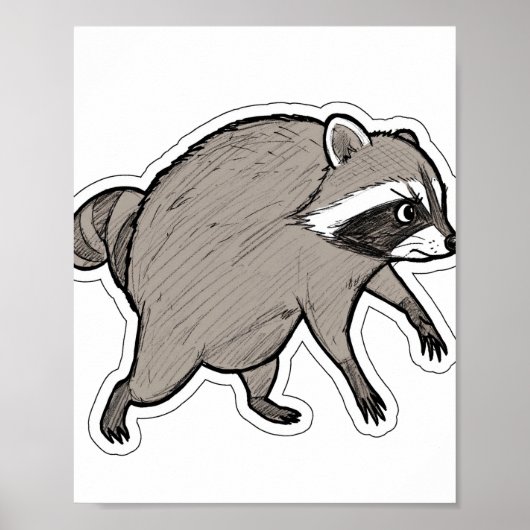 Waschbär-Porträt Poster (Vorne)