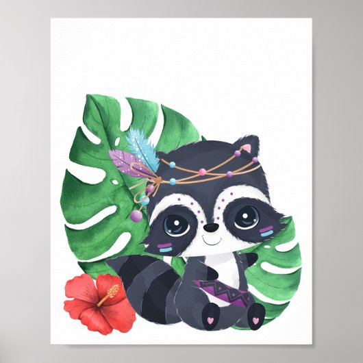 Waschbär Poster (Vorne)