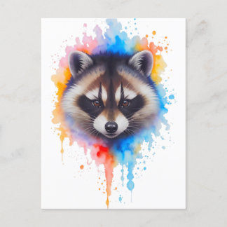 Waschbär  postkarte