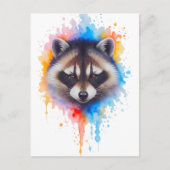 Waschbär postkarte (Vorderseite)