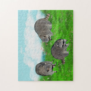 Waschbär-Puzzlespiel Puzzle