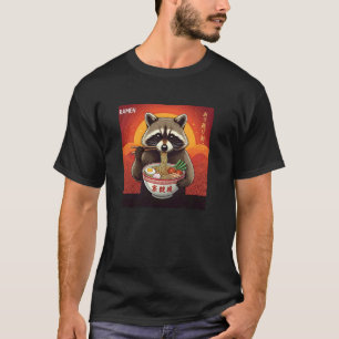 Waschbär-Ramen-Wonne Retro-Japanischer Humor T-Shirt
