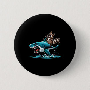 Waschbär-Reit-Shark-Kostüm Meeres-Tierliebhaber Ki Button