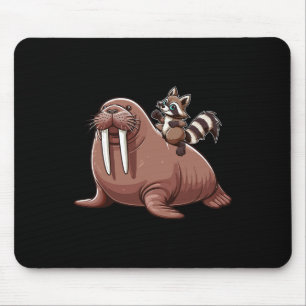 Waschbär-Reit-Walross-Kostüm Meeres-Tierliebhaber- Mousepad
