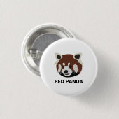 Waschbär Roter Panda Waschbär Button (Vorne & Hinten)