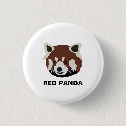 Waschbär Roter Panda Waschbär Button (Vorderseite)