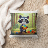 Waschbär-Rubik-Wald-Puzzle Kissen (Decke)