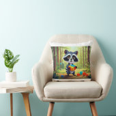 Waschbär-Rubik-Wald-Puzzle Kissen (Stuhl )