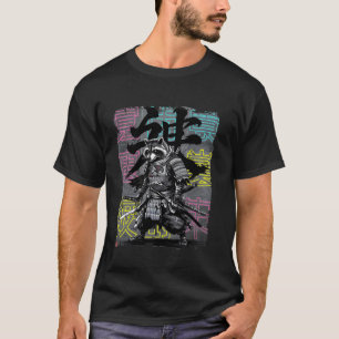 Waschbär Samurai Japanischer Krieger Anime Ninja T-Shirt