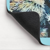 Waschbär schlafender Nachthimmel Mousepad (Ecke)