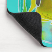 Waschbär-Schmetterlings-Fisch-Batik-Kunst Mousepad (Ecke)